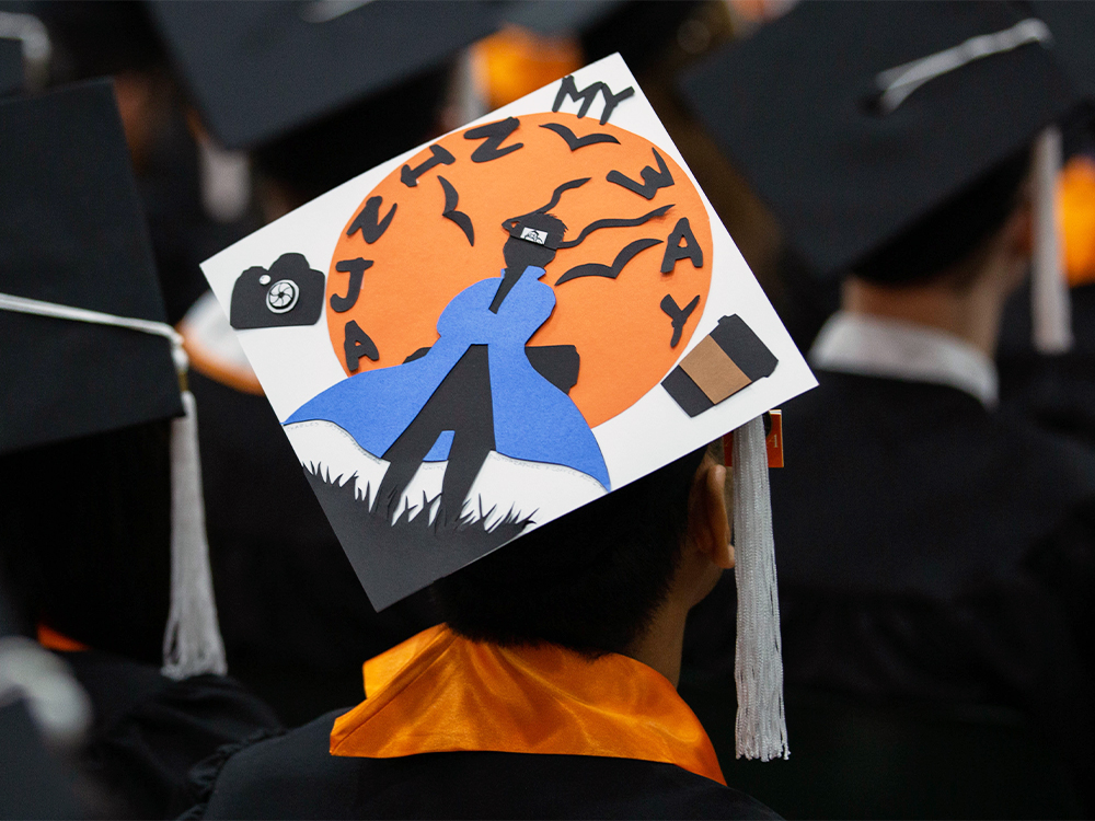 Graduation cap that reads my ninja way